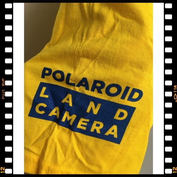 New~T-Shirt~Tee~Polaroid~Medium~M~Yellow~Licensed~ - Picture 5 of 6